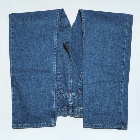 Tommy Hilfiger 2000 Vintage Medium Wash High Waisted Straight Leg Jeans Blue 12 - Picture 4 of 16